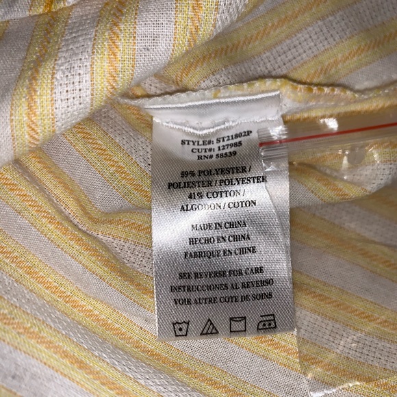 Kut from the Kloth Yellow Striped Linen Top - Picture 7 of 7